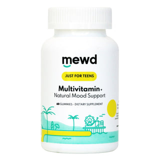 MEWD Teen and Kids Daily Multivitamin Gummies with L-Theanine Mood Support - Kidskin