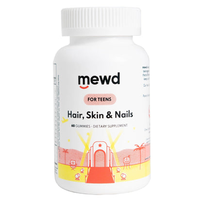 MEWD Teen and Kids Daily Multivitamin Gummies with Hair, Skin & Nails Support - Kidskin